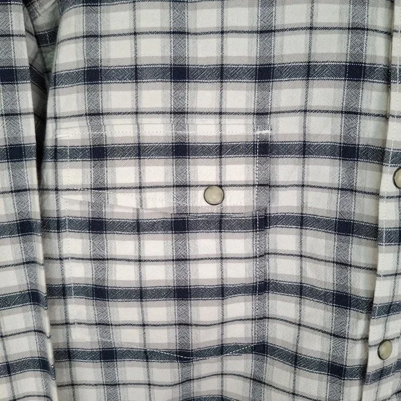 Lucky Brand Shirt Men 2XL Blue‎ Pearl Snap Long Sleeve Western Rodeo Casual - Picture 5 of 12